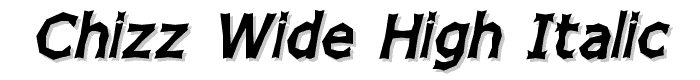 Chizz Wide High Italic font